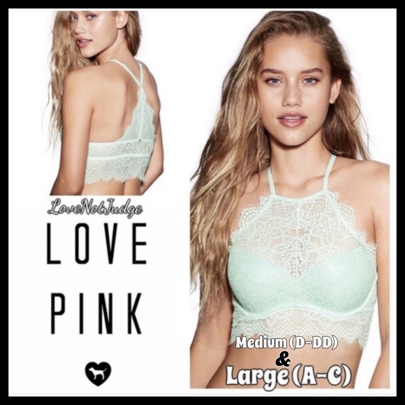 PINK Victoria's Secret Other - NWT VS PINK EYELASH HIGH NECK PUSH-UP BRALETTE